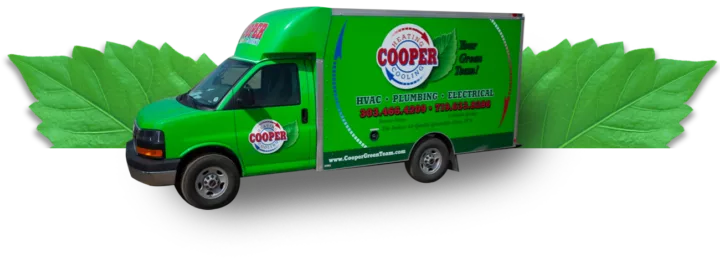 Green Cooper Heating and Cooling service truck